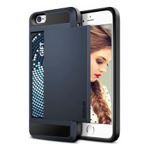 VOFOLEN iPhone 6 - Wallet Card Slot Cover Case Hoesje Business Blauw