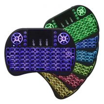 Stuff Certified® RGB Verlicht Backlit i8 Mini Draadloos QWERTY Toetsenbord 2.4GHz voor Mediaspeler TV Box Android Xbox Playstation