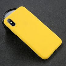 USLION iPhone SE (2016) Ultraslim Silicone Hoesje TPU Case Cover Geel