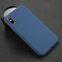 USLION iPhone SE (2016) Ultraslim Silicone Hoesje TPU Case Cover Navy