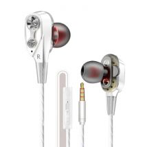 Rovtop Z2 Wired Earphones Oortjes Ecouteur met Microfoon Oortelefoon Wit