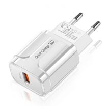 OLAF Qualcomm Quick Charge 3.0 USB Muur Oplader Wallcharger AC Thuislader Stekkerlader Adapter - Wit