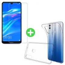 Stuff Certified® Huawei Y7 2019 Transparant TPU Hoesje + Screen Protector Tempered Glass