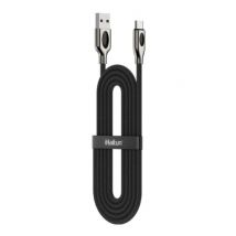 iHaitun USB-C Oplaadkabel 1.8 Meter Quick Charge 4.0 Gevlochten Nylon Oplader Data Kabel Android Zwart