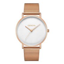 Geneva Luxe Dames Horloge - Anoloog Uurwerk Mesh Bandje voor Vrouwen
