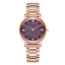 HEZHUKEJI Horloge Luxe Dames - Anoloog Kwarts Uurwerk voor Vrouwen Paars