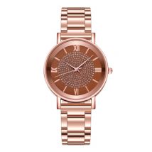 HEZHUKEJI Horloge Luxe Dames - Anoloog Kwarts Uurwerk voor Vrouwen Bruin