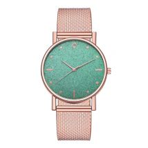 HEZHUKEJI Horloge Kwarts Dames - Luxe Anoloog Uurwerk voor Vrouwen Groen