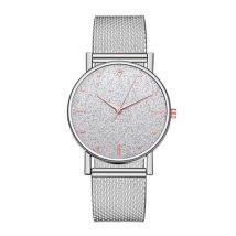 HEZHUKEJI Horloge Kwarts Dames - Luxe Anoloog Uurwerk voor Vrouwen Zilver