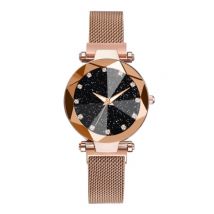 Yuhao Starry Night Horloge Dames - Luxe Anoloog Kwarts Uurwerk voor Vrouwen Goud