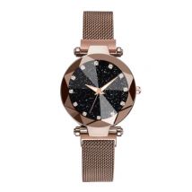 Yuhao Starry Night Horloge Dames - Luxe Anoloog Kwarts Uurwerk voor Vrouwen Bruin