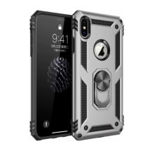 R-JUST iPhone 6 Plus Hoesje - Shockproof Case Cover Cas TPU Grijs + Kickstand