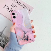Moskado iPhone 8 Hoesje Marmer Textuur - Shockproof Glossy Case Graniet Cover Cas TPU