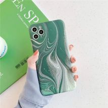 Moskado iPhone 8 Plus Hoesje Marmer Textuur - Shockproof Glossy Case Graniet Cover Cas TPU