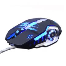Zuoya MMR4 Optische Gaming Muis Bedraad - Rechtshandig en Ergonomisch met DPI Aanpassing - 3200 DPI - 6 Knoppen - Zwart