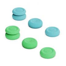 Skull & Co. 6 Thumb Grips voor PlayStation 4 en 5 - Antislip Controller Caps PS4/PS5 - Groen en Blauw