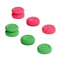 Skull & Co. 6 Thumb Grips voor PlayStation 4 en 5 - Antislip Controller Caps PS4/PS5 - Groen en Roze
