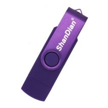 ShanDian High Speed Flash Drive 16GB - USB en USB-C Stick Geheugen Kaart - Paars
