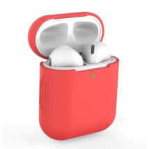 SIFREE Flexibel Hoesje voor AirPods 1 / 2 - Silicone Skin AirPod Case Cover Soepel - Rood