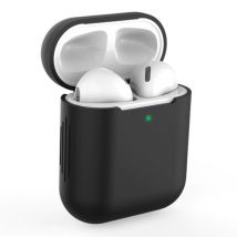 SIFREE Flexibel Hoesje voor AirPods 1 / 2 - Silicone Skin AirPod Case Cover Soepel - Zwart