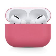 SIFREE Flexibel Hoesje voor AirPods Pro - Silicone Skin AirPod Case Cover Soepel - Donkerroze