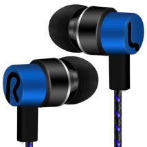 CARPRIE 3.5mm AUX Oordopjes Oortjes Wired Earphones Oortelefoon Blauw