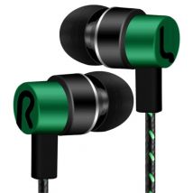 CARPRIE 3.5mm AUX Oordopjes Oortjes Wired Earphones Oortelefoon Groen