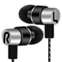 CARPRIE 3.5mm AUX Oordopjes Oortjes Wired Earphones Oortelefoon Zilver