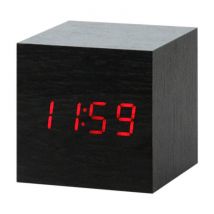 July's Song Houten Digitale LED Klok - Wekker Alarm Snooze Helderheid Aanpassing Zwart