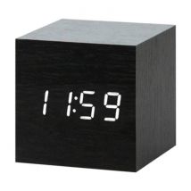 July's Song Houten Digitale LED Klok - Wekker Alarm Snooze Helderheid Aanpassing Zwart