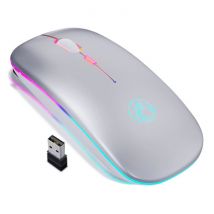 iMice RGB Bluetooth Gaming Muis - Draadloos Optisch Tweehandig Ergonomisch met DPI Aanpassing - 1600 DPI - Wit