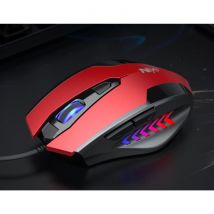 Niye Optische Gaming Muis Bedraad - Rechtshandig en Ergonomisch met DPI Aanpassing - 2400 DPI - 6 Knoppen - Rood