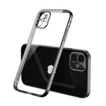 PUGB iPhone 8 Hoesje Luxe Frame Bumper - Case Cover Silicone TPU Anti-Shock Zwart