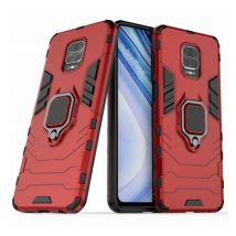 Keysion Xiaomi Redmi Note 8 Hoesje - Magnetisch Shockproof Case Cover Cas TPU Rood + Kickstand