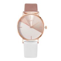 SOXY Minimalist Horloge voor Dames - Leren bandje - Anoloog Kwarts Uurwerk voor Vrouwen Wit