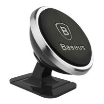 Baseus 360° Magnetische Telefoonhouder Auto met Dashboard Standaard en Magnetische Sticker - Universele Smartphone Mount Holder Zilver