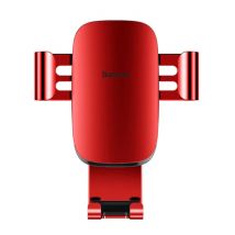 Baseus Universele Telefoonhouder Auto met Luchtrooster Clip - Zwaartekracht Dashboard Smartphone Holder Rood