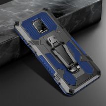 Funda Xiaomi Mi 10T Pro Hoesje - Magnetisch Shockproof Case Cover Cas TPU Blauw + Kickstand