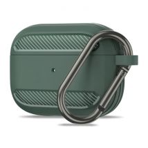 Pepmune Shockproof Hoesje voor AirPods Pro met Karabijnhaak - AirPod Case Cover Skin - Groen