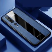 Aveuri Xiaomi Mi 10 Lite Leren Hoesje - Magnetische Case Cover Cas Blauw + Kickstand