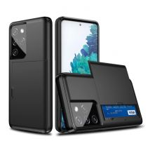 VRSDES Samsung Galaxy S20 - Wallet Card Slot Cover Case Hoesje Business Zwart