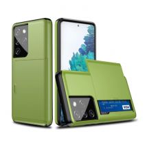 VRSDES Samsung Galaxy A3 - Wallet Card Slot Cover Case Hoesje Business Groen