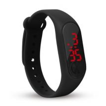 Sailwind Digitaal Horloge Polsband - Silicoon Bandje LED Scherm Sport Fitness - Zwart