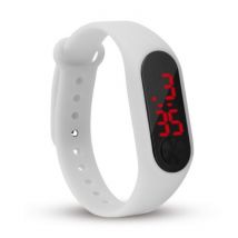 Sailwind Digitaal Horloge Polsband - Silicoon Bandje LED Scherm Sport Fitness - Wit