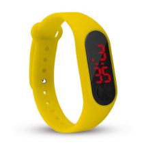 Sailwind Digitaal Horloge Polsband - Silicoon Bandje LED Scherm Sport Fitness - Geel