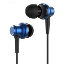 TOPK F37 Oordopjes met Microfoon en Controls - 3.5mm AUX Oortjes Volumebeheer Wired Earphones Oortelefoon Blauw