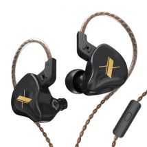KZ EDX 1DD Oordopjes met Microfoon en Muziek Beheer - 3.5mm AUX Oortjes Wired Earphones Oortelefoon Zwart