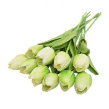 ZQNYCY Kunst Boeket - Tulpen Zijden Bloemen Tulp Luxe Boeketten Decor Ornament Groen
