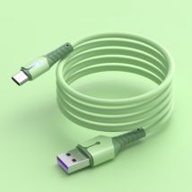 Uverbon Vloeibare Siliconen Oplaadkabel voor Micro-USB - 5A Datakabel 1 Meter Oplader Kabel Groen