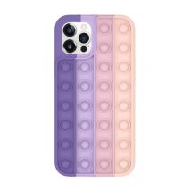 Lewinsky iPhone 11 Pro Max Pop It Hoesje - Silicone Bubble Toy Case Anti Stress Cover Roze